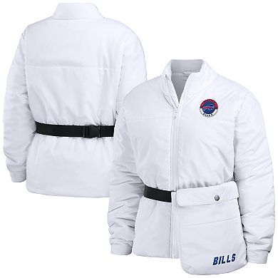 Women's WEAR by Erin Andrews White Buffalo Bills Packaway Full-Zip Puffer Jacket