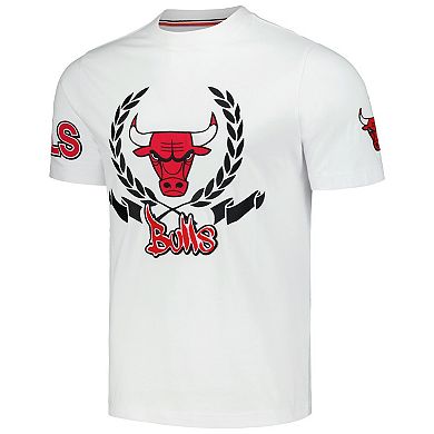 Unisex FISLL White Chicago Bulls Heritage Crest T-Shirt