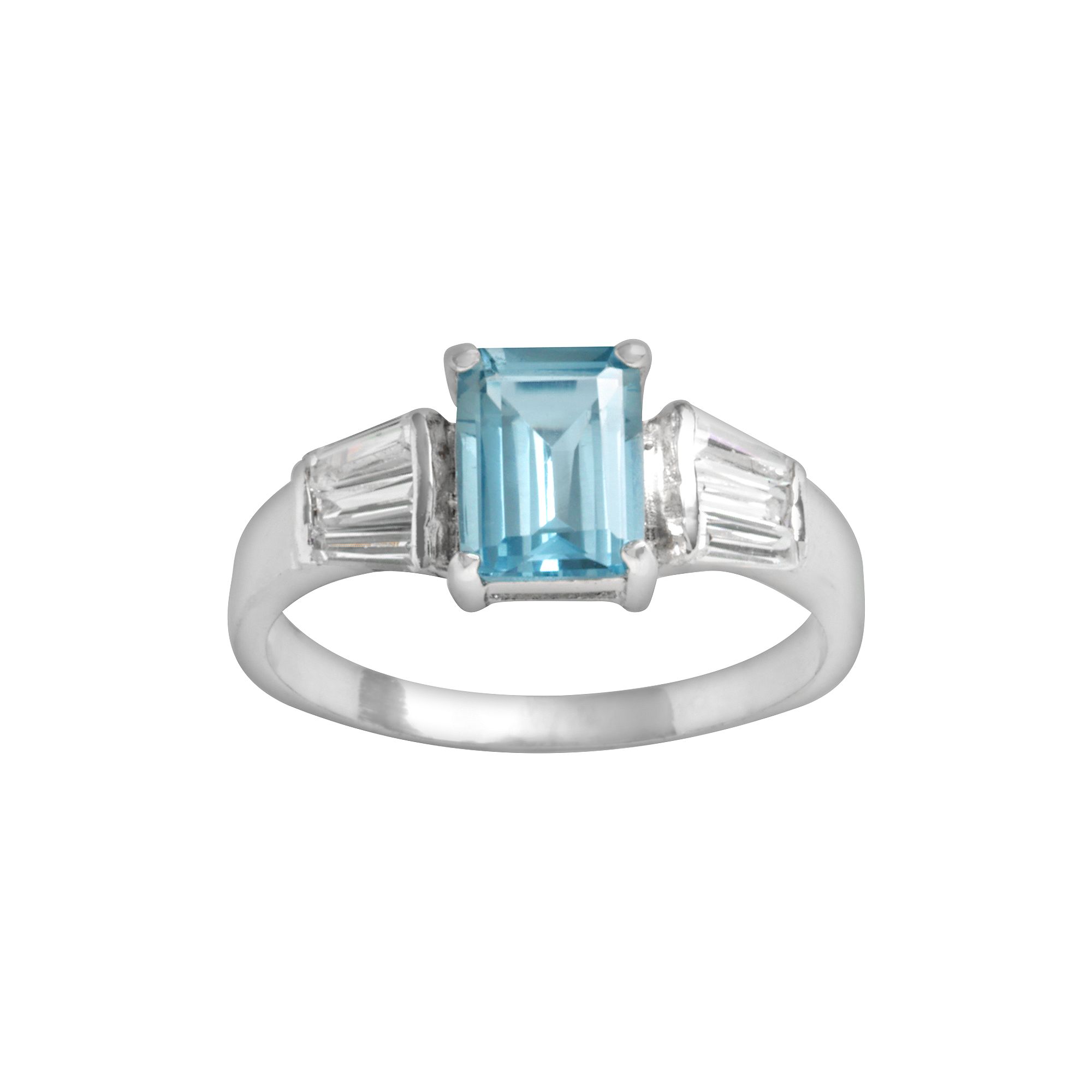 Traditions Jewelry Company Square Blue Topaz Ring, Womens, Size: 5