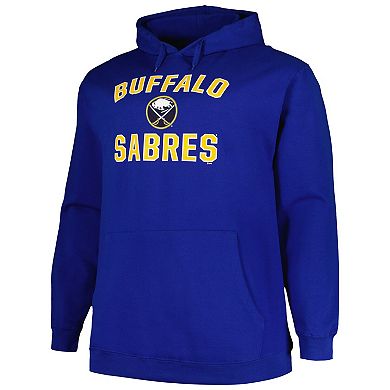 Men's Profile Royal Buffalo Sabres Big & Tall Arch Over Logo Pullover Hoodie
