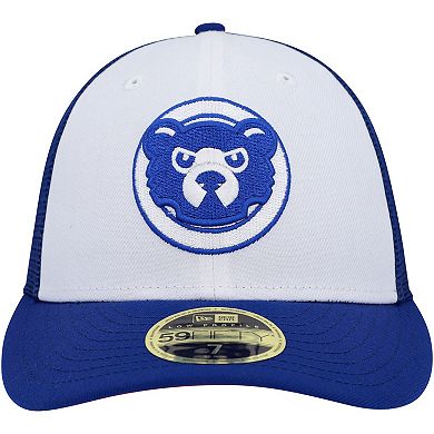 Men's New Era White/Royal Chicago Cubs 2023 On-Field Batting Practice Low Profile 59FIFTY Fitted Hat
