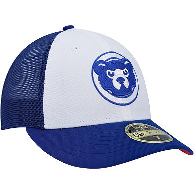 Men's New Era White/Royal Chicago Cubs 2023 On-Field Batting Practice Low Profile 59FIFTY Fitted Hat