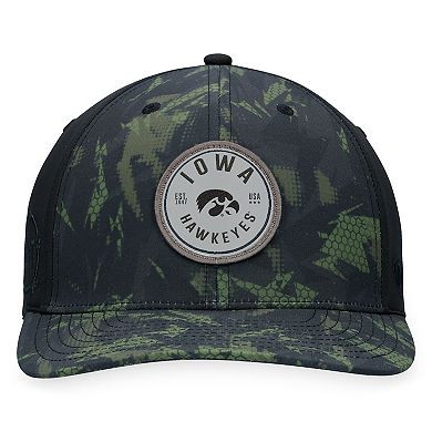 Men's Top of the World Black Iowa Hawkeyes OHT Military Appreciation Camo Render Flex Hat