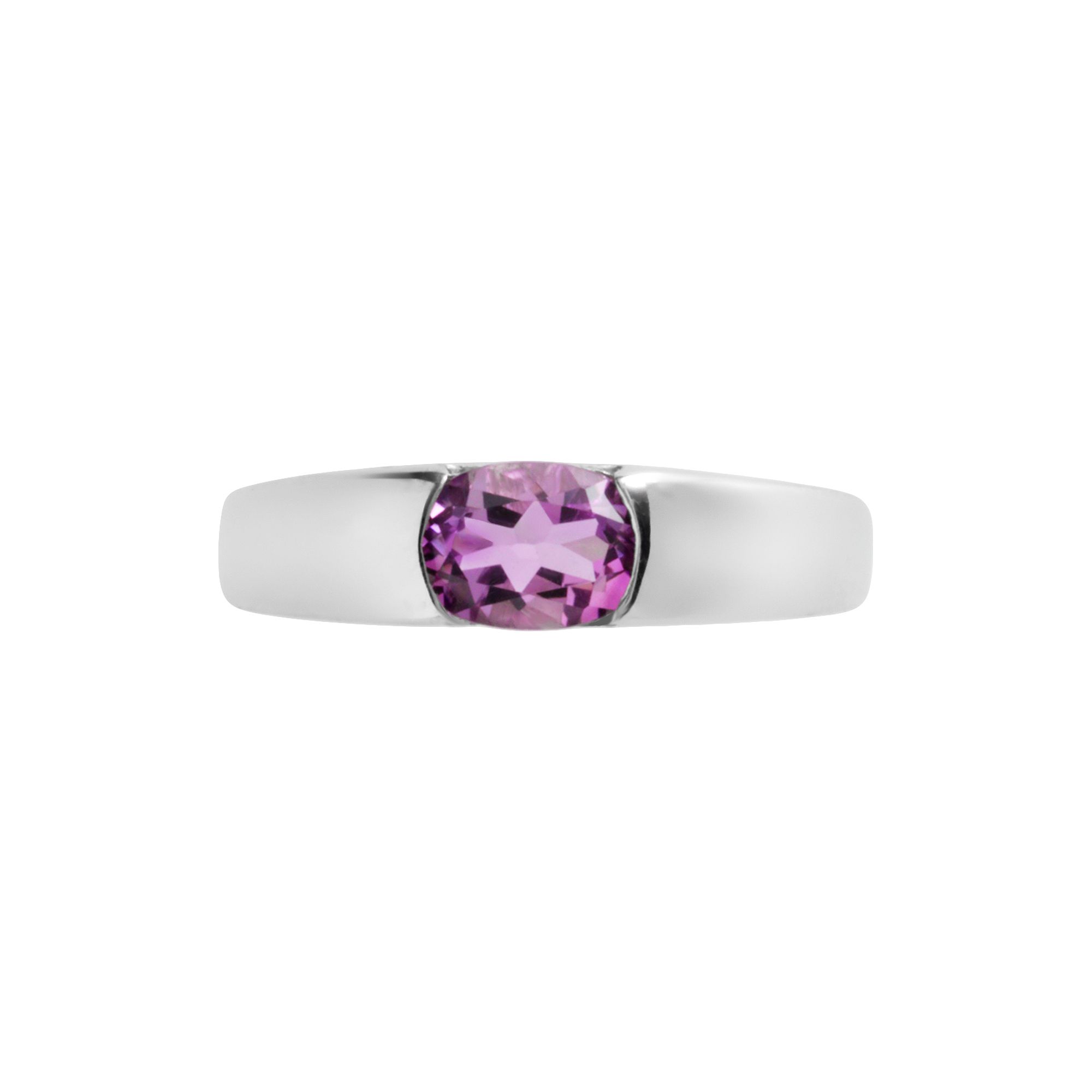 Traditions Jewelry Company Sterling Silver Round Amethyst Ring, Womens, Si