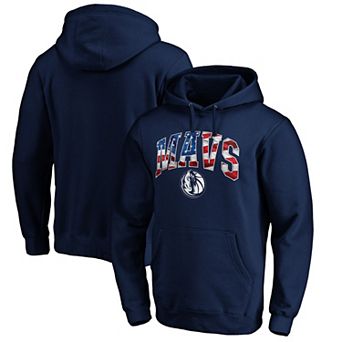 Men's Fanatics Branded Navy Dallas Mavericks Banner Wave Pullover Hoodie