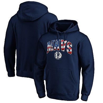 Men's Fanatics Branded Navy Dallas Mavericks Banner Wave Pullover Hoodie