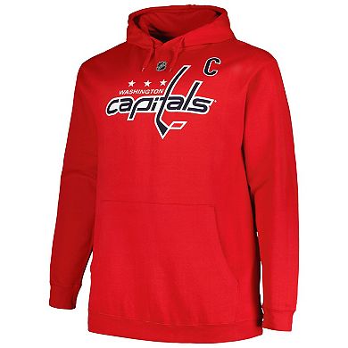 Men's Profile Alexander Ovechkin Red Washington Capitals Big & Tall Name & Number Pullover Hoodie