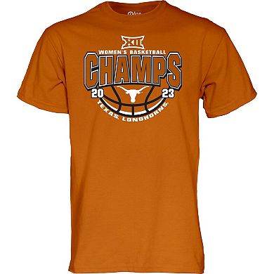 Blue 84 Texas Orange Texas Longhorns 2023 Big 12 Women's Basketball Regular Season Champions T-Shirt