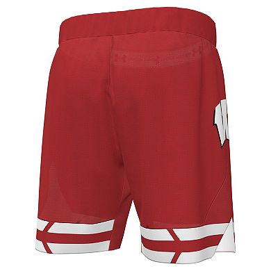 Men's Under Armour  Red Wisconsin Badgers Replica Basketball Shorts