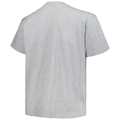 Men's Profile Heather Gray Colorado Avalanche Big & Tall Arch Over Logo T-Shirt