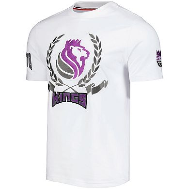 Unisex FISLL White Sacramento Kings Heritage Crest T-Shirt
