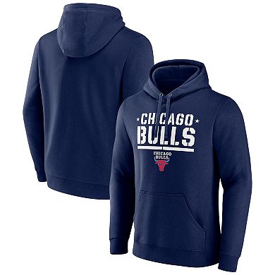 Men's Fanatics Branded Navy Chicago Bulls Hoops For Troops Trained Pullover Hoodie