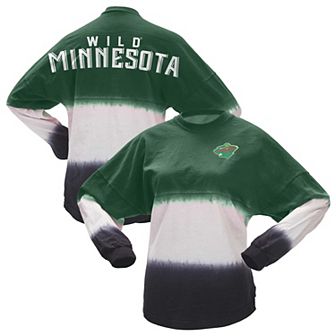 Women's Fanatics Branded Green/Black Minnesota Wild Ombre Long Sleeve T-Shirt
