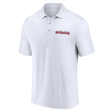 Men's Fanatics Branded White/Red Tampa Bay Buccaneers Lockup Two-Pack Polo Set