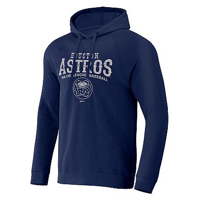 Men's Darius Rucker Collection by Fanatics Navy Houston Astros Waffle-Knit Raglan Pullover Hoodie