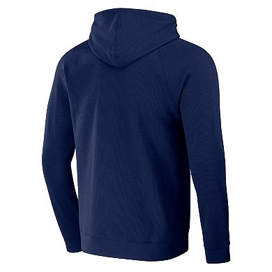 Men's Darius Rucker Collection by Fanatics Navy Houston Astros Waffle-Knit Raglan Pullover Hoodie