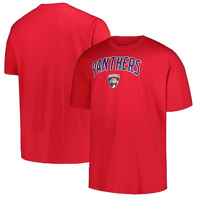 Men's Profile Red Florida Panthers Big & Tall Arch Over Logo T-Shirt