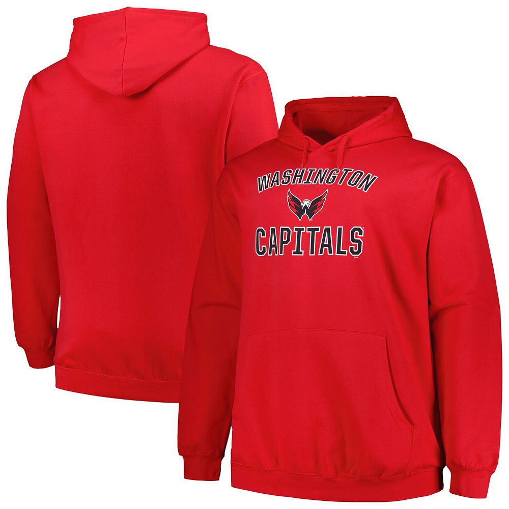 Men's Profile Red Washington Capitals Big & Tall Arch Over Logo ...