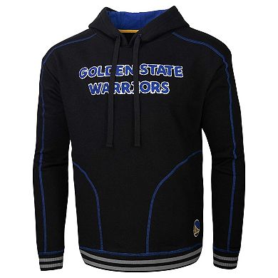 Men's Stadium Essentials Black Golden State Warriors Baseline Pullover Hoodie