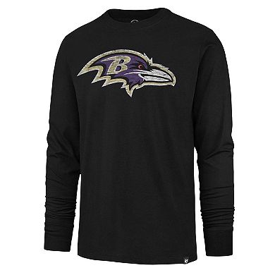 Men's '47 Black Baltimore Ravens Premier Franklin Long Sleeve T-Shirt