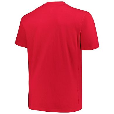 Men's Champion Red Louisville Cardinals Big & Tall Arch Over Logo T-Shirt