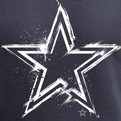Men's Fanatics Branded Navy Dallas Cowboys Splatter Logo Pullover Hoodie