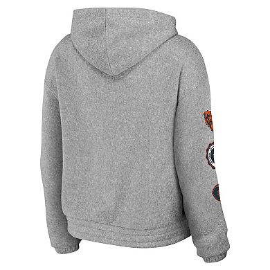Women's WEAR by Erin Andrews Heather Gray Chicago Bears Full-Zip Hoodie