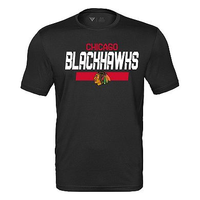 Men's Levelwear Connor Bedard Black Chicago Blackhawks Anthem Name & Number Player T-Shirt
