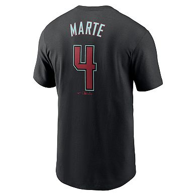 Men's Nike Ketel Marte Black Arizona Diamondbacks 2024 Fuse Name & Number T-Shirt