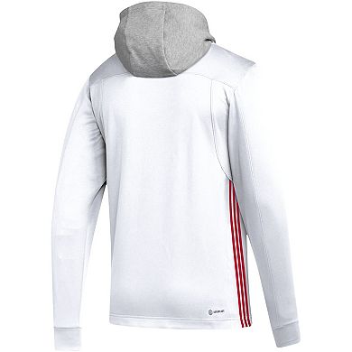 Men's adidas White Florida Panthers Refresh Skate Lace AEROREADY Pullover Hoodie