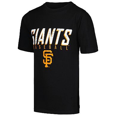 Youth Stitches Heather Gray/Orange/Black San Francisco Giants Three-Pack T-Shirt Set