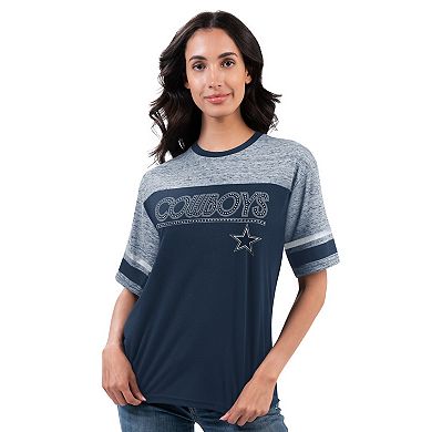 Women's G-III 4Her by Carl Banks Navy Dallas Cowboys Track T-Shirt