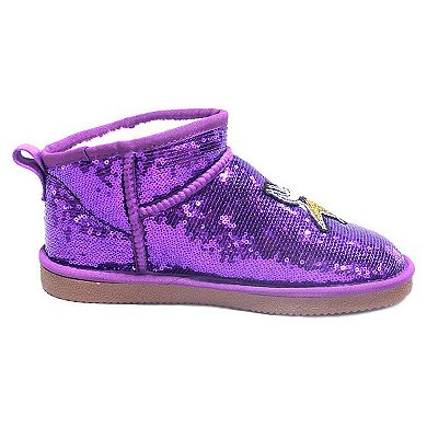 Women's Cuce Purple Minnesota Vikings Sequin Ankle Boots