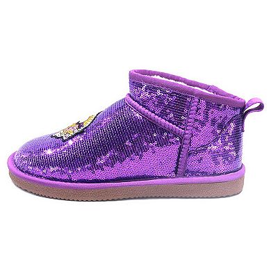 Women's Cuce Purple Minnesota Vikings Sequin Ankle Boots