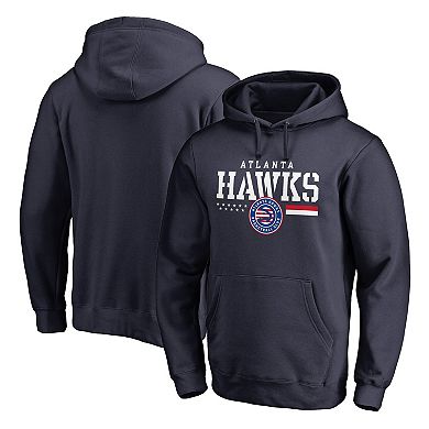 Men's Fanatics Branded Navy Atlanta Hawks Hoops For Troops Pullover Hoodie