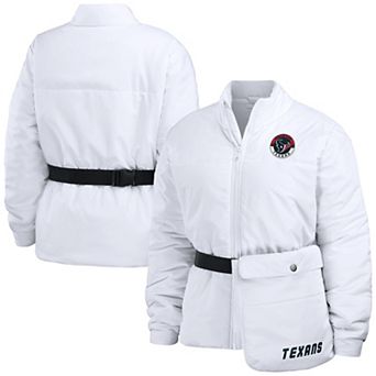 Women's WEAR by Erin Andrews White Houston Texans Packaway Full-Zip Puffer Jacket