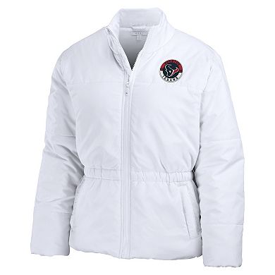 Women's WEAR by Erin Andrews White Houston Texans Packaway Full-Zip Puffer Jacket