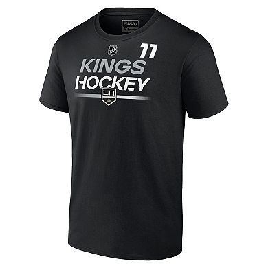 Men's Fanatics Branded Anze Kopitar Black Los Angeles Kings Authentic Pro Prime Name & Number T-Shirt
