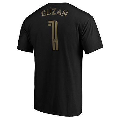 Men's Fanatics Branded Brad Guzan Black Atlanta United FC Authentic Stack Player Name & Number T-Shirt