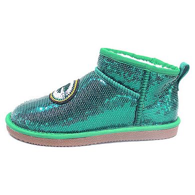 Women's Cuce  Green Green Bay Packers Sequin Ankle Boots