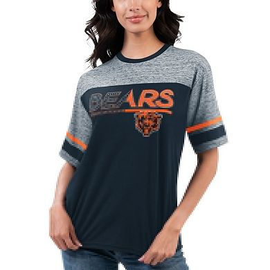 Women's G-III 4Her by Carl Banks Navy Chicago Bears Track T-Shirt