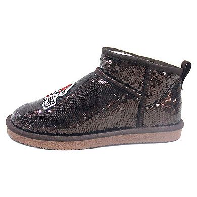 Women's Cuce  Brown Cleveland Browns Sequin Ankle Boots