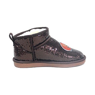 Women's Cuce Brown Cleveland Browns Sequin Ankle Boots