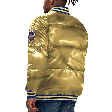 Men's Starter Gold New York Mets 2023 Subway Series Bronx Bomber Full-Snap Jacket