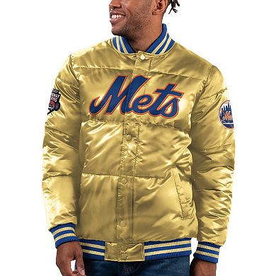 Men's Starter  Gold New York Mets 2023 Subway Series Bronx Bomber Full-Snap Jacket