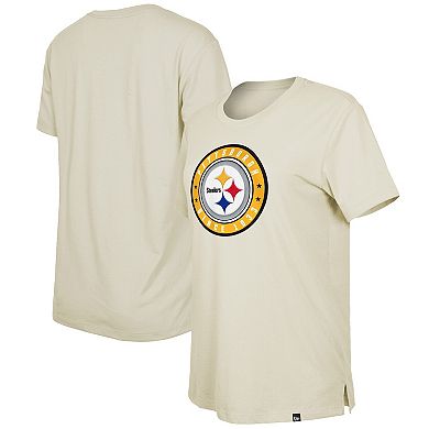 Women's New Era  Cream Pittsburgh Steelers 2023 NFL Draft T-Shirt