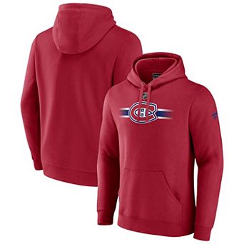 Men's Fanatics Red Montreal Canadiens Authentic Pro Secondary Pullover Hoodie
