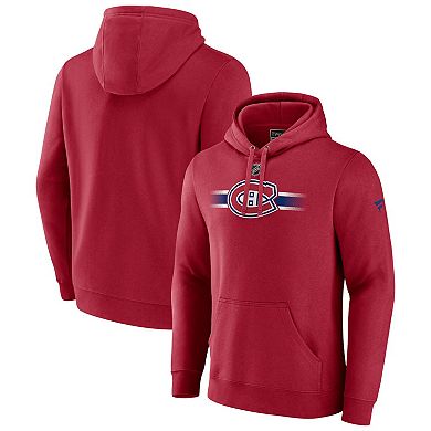 Men's Fanatics Red Montreal Canadiens Authentic Pro Secondary Pullover Hoodie