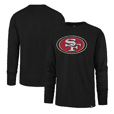 Men's '47 Black San Francisco 49ers Premier Franklin Long Sleeve T-Shirt