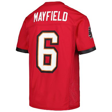 Youth Baker Mayfield Red Tampa Bay Buccaneers Replica Player Jersey